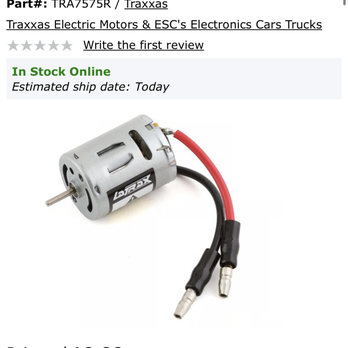 Replacement motor from our equipment rental and sales inventory